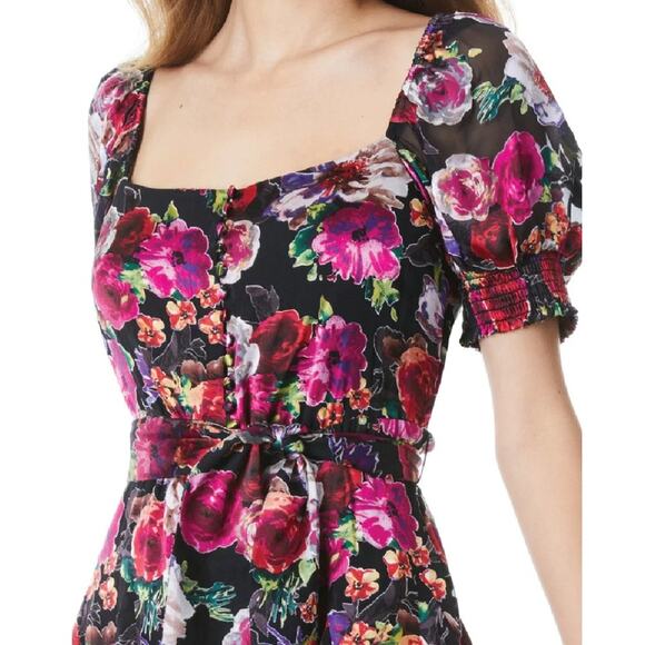 Alice and Olivia Floral Mini Dress - Size 10 - Picture 5 of 13